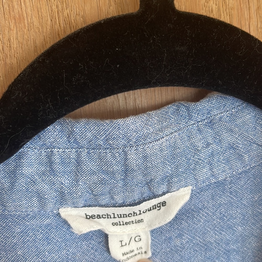 Beach Lunch Lounge Super Soft Denim Button Up - Picture 2 of 3